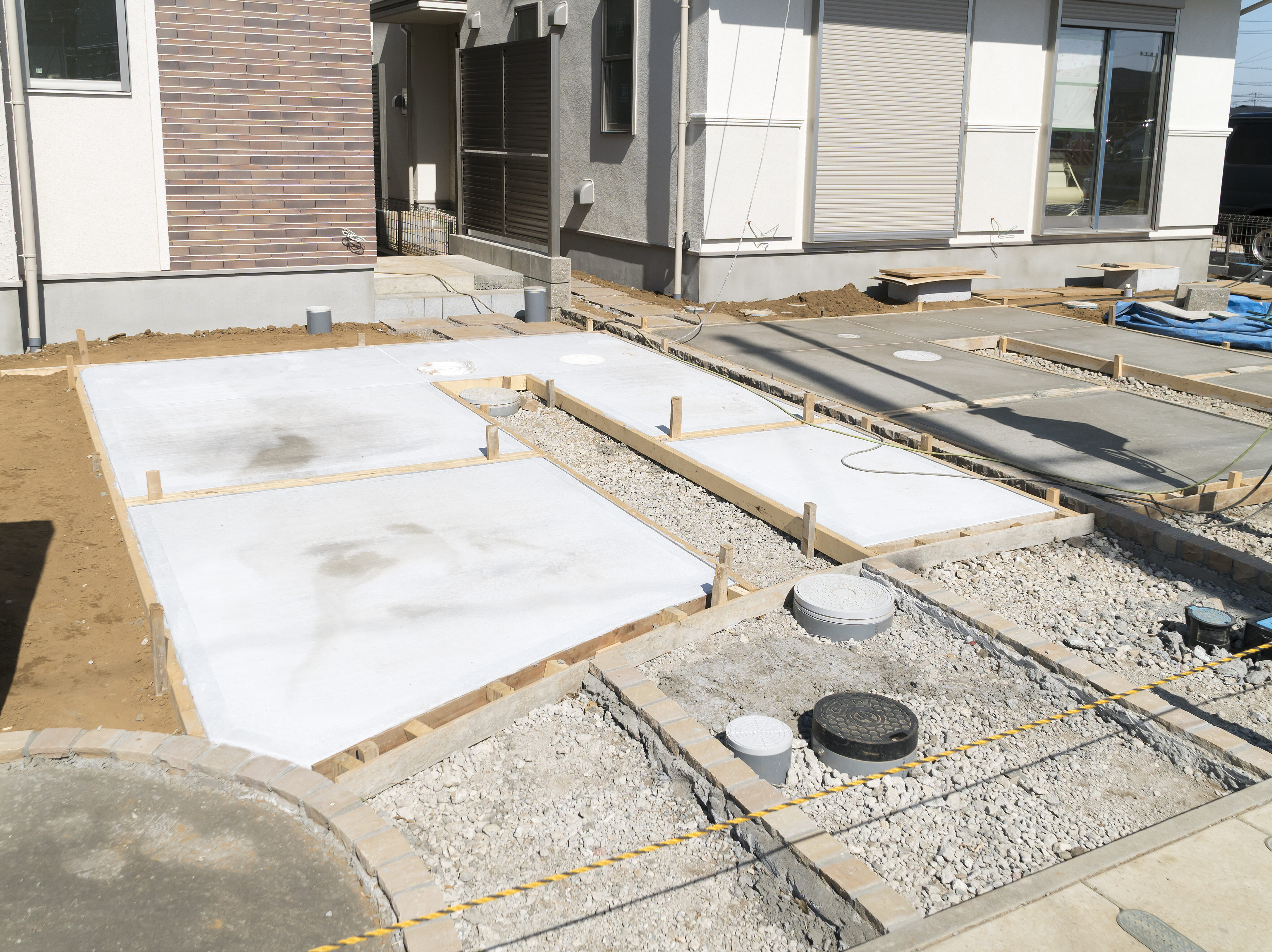住宅 工事現場 外構工事 イメージ
